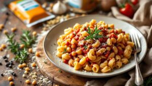 Un quarto d’ora ed è pronta la mia pasta e ceci preferita…una cremosità incredibile