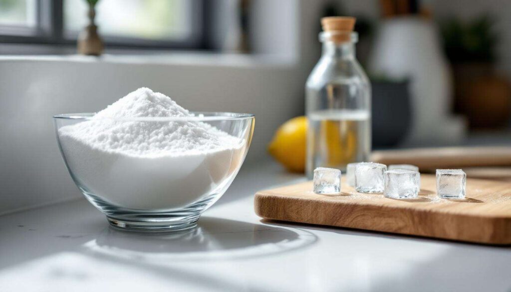 Mescolare bicarbonato, aceto e cubetti di ghiaccio: perché è consigliabile farlo e a cosa serve in cucina