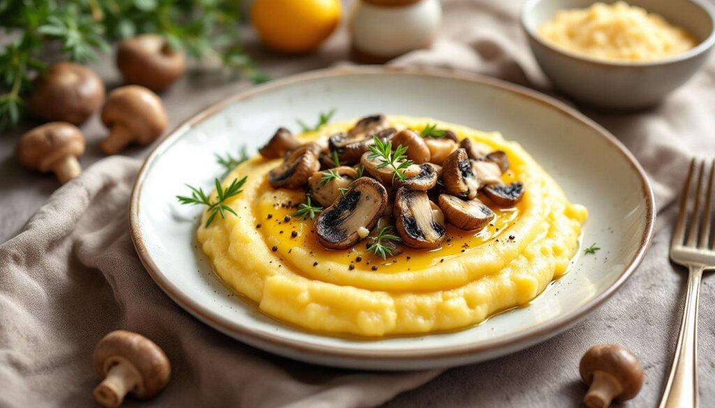 Polenta morbida, panna, taleggio e porcini arrostiti... irresistibile!