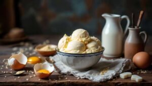 Gelato alla crema senza gelatiera: base alla crema inglese e panna montata