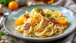 Finocchi saltati in padella con acciughe, arancia e pangrattato